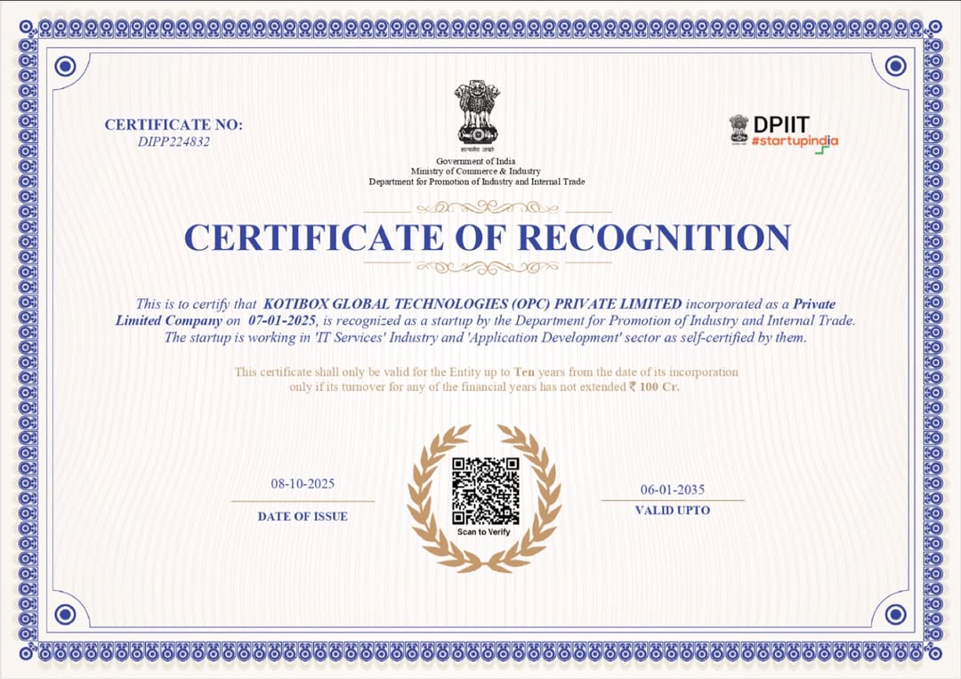 Certificate of Recognition