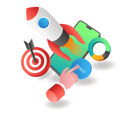 App Launch Marketing Illustration